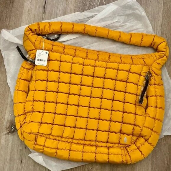 Free People Quilted Carryall Golden Sunrise - Picture 6 of 12